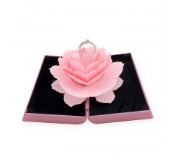 Krabička na zásnubní prsten - Růžový květ