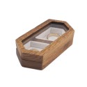Dřevěná krabička na snubní prsteny - Šestihran