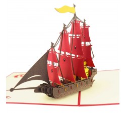 3D přání - Loď plachetnice