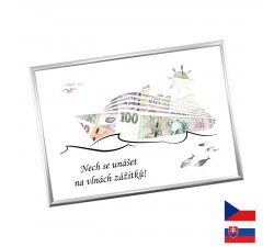 Rámček na darovanie peňazí - Dovolenka - plavba loďou