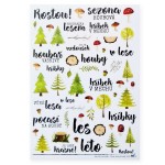 Samolepky A5: Na huby, les