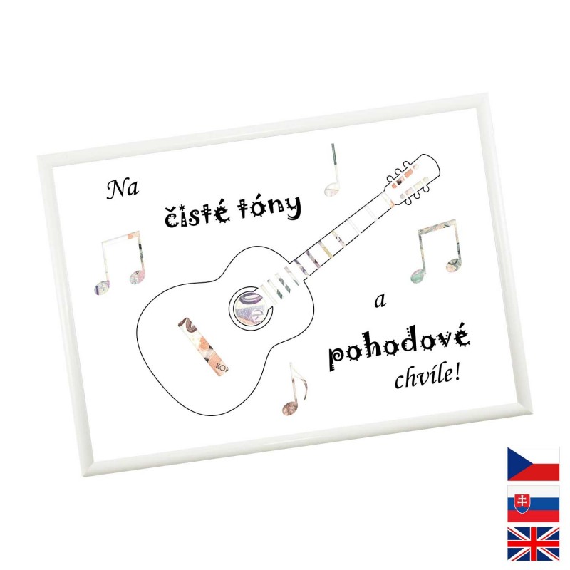 Rámeček na darování peněz - Kytara