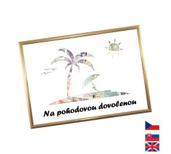 Rámček na darovanie peňazí - Dovolenka - pláž