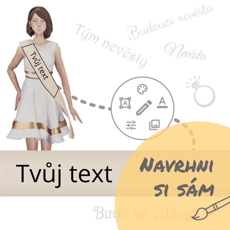 Šerpa - METALICKÝ POTISK - navrhni si sám